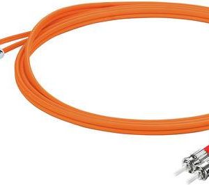 Weidmüller 1433990010 Glasvezel Optische vezel Aansluitkabel 1.00 m Oranje [1x ST-stekker – 1x ST-stekker] 50/125 µ Mult