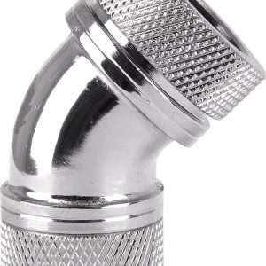 Thermaltake Pacific G1/4 PETG Tube 45-Degree Compression 16mm OD – Chrome Waterkoelinghoekverbinder Thermaltake Pacific G1/4 PETG Tube 45-Degree Compression 16mm OD – Chrome Waterkoelinghoekverbinder