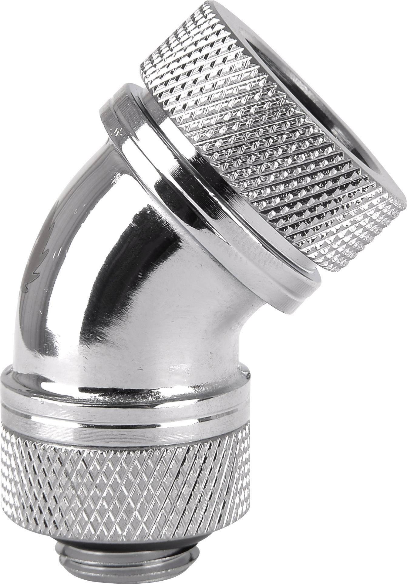 Thermaltake Pacific G1/4 PETG Tube 45-Degree Compression 16mm OD – Chrome Waterkoelinghoekverbinder