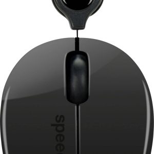 SpeedLink BEENIE Muis USB Optisch Zwart 3 Toetsen 1200 dpi Met kabelroller SpeedLink BEENIE Muis USB Optisch Zwart 3 Toetsen 1200 dpi Met kabelroller
