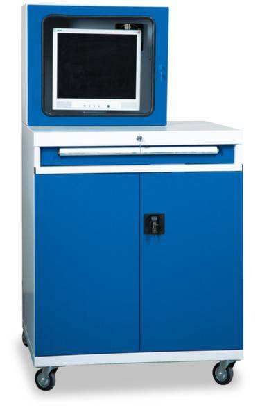 KLW Karl Lutz Computermeubel Lichtgrijs, Gentiaan-blauw (b x h x d) 83 x 1.64 x 70 cm 07/PC-2-TFT 1 stuk(s)
