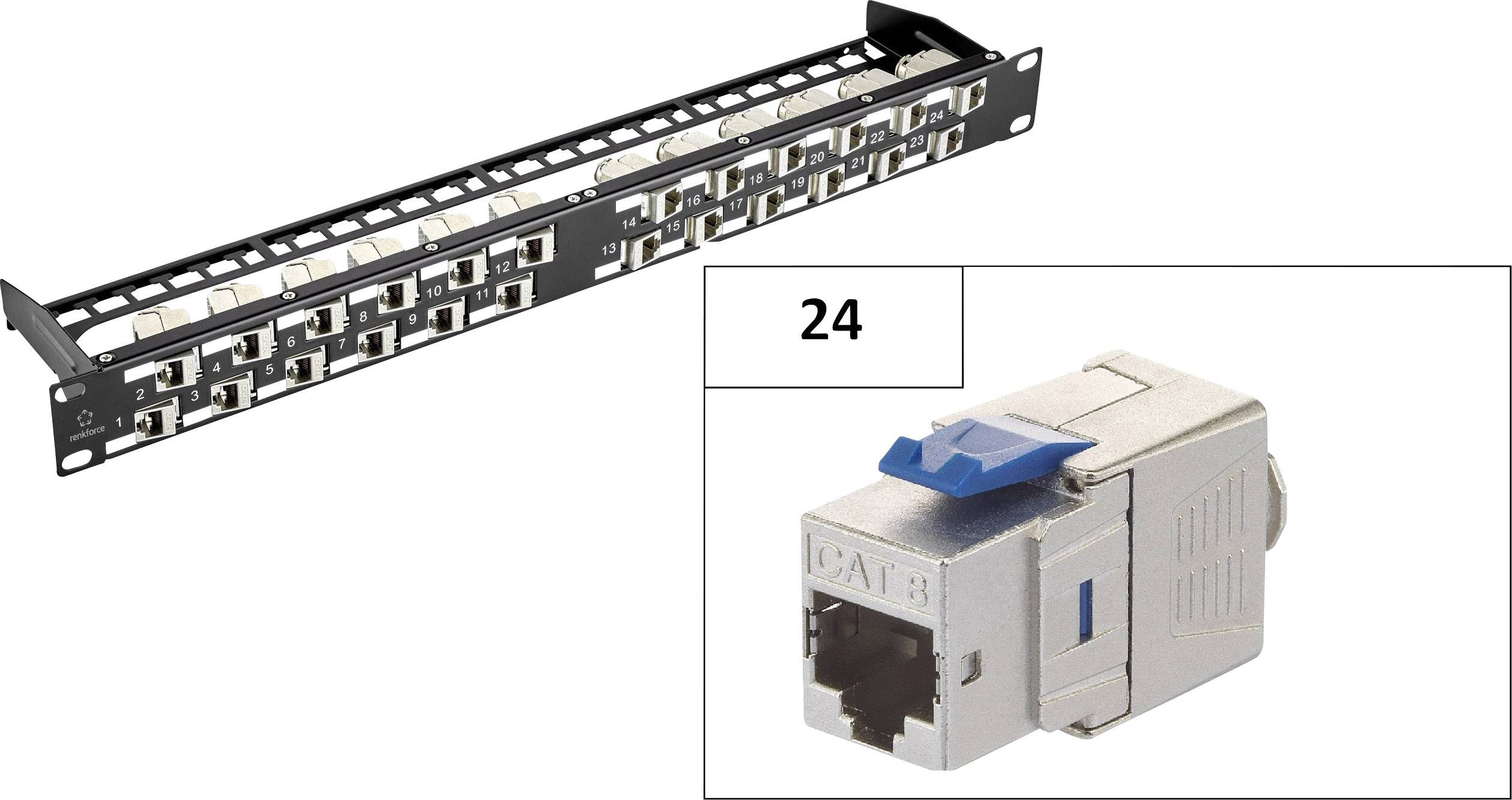 Renkforce KSV8 24 poorten CAT 8.1 1 HE
