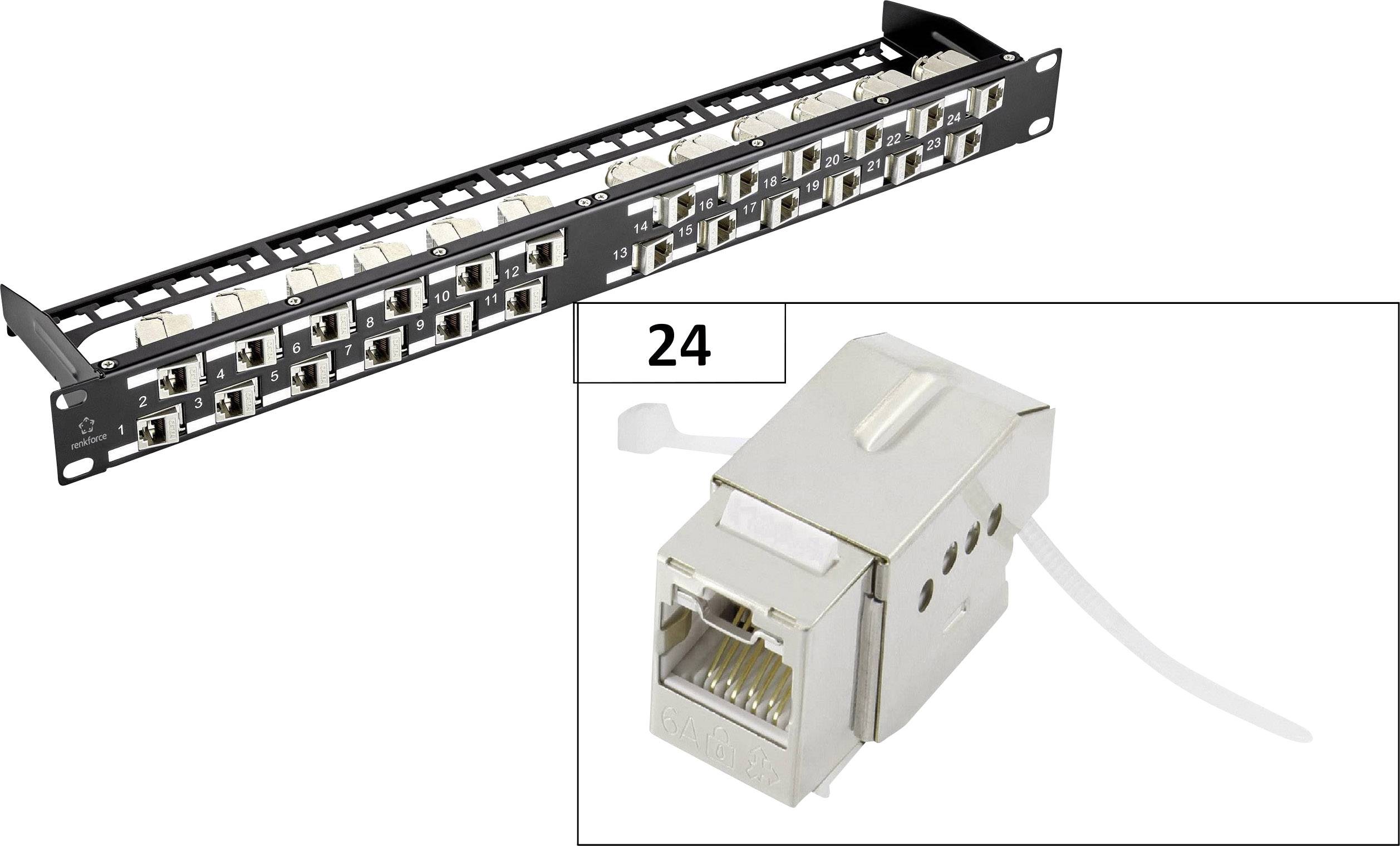 Renkforce KS10 24 poorten CAT 6A 1 HE