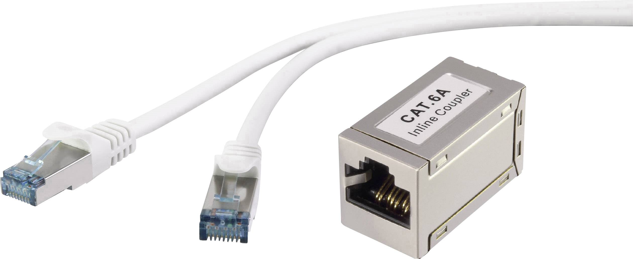 Renkforce RF-3829260 RJ45 Netwerkkabel, patchkabel CAT 6A S/FTP 15.00 m Grijs Snagless, Vlambestendig 1 stuk(s)