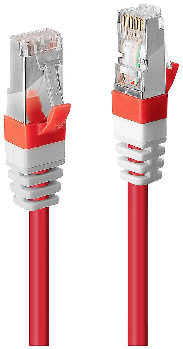 LINDY 45393 RJ45 Netwerkkabel, patchkabel CAT 6A S/FTP 30.00 m Rood 1 stuk(s)