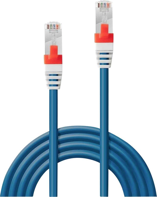 LINDY 45373 RJ45 Netwerkkabel, patchkabel CAT 6A S/FTP 0.50 m Blauw 1 stuk(s)