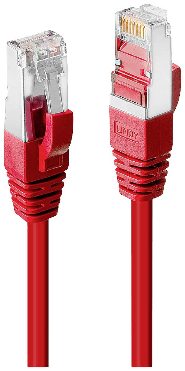 LINDY 45625 RJ45 Netwerkkabel, patchkabel CAT 6 S/STP 5.00 m Rood 1 stuk(s)