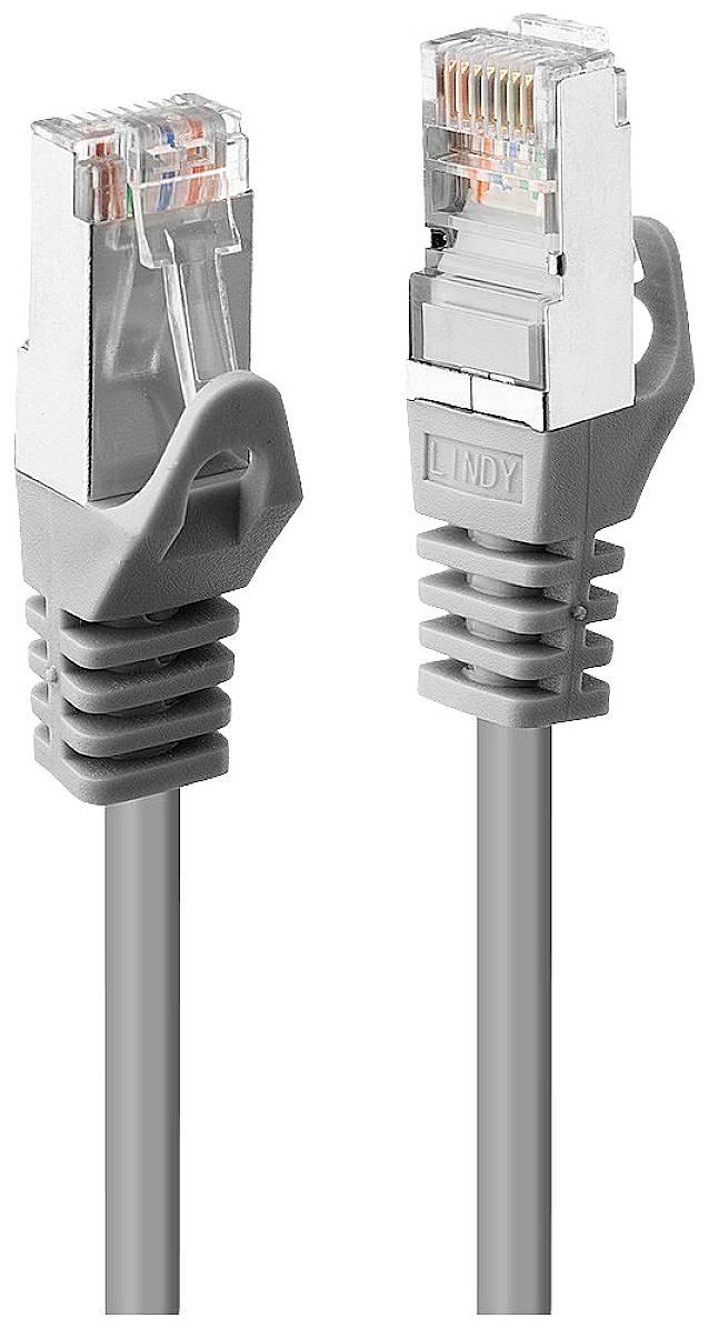 LINDY 47248 RJ45 Netwerkkabel, patchkabel CAT 6 U/UTP 10.00 m Grijs 1 stuk(s)