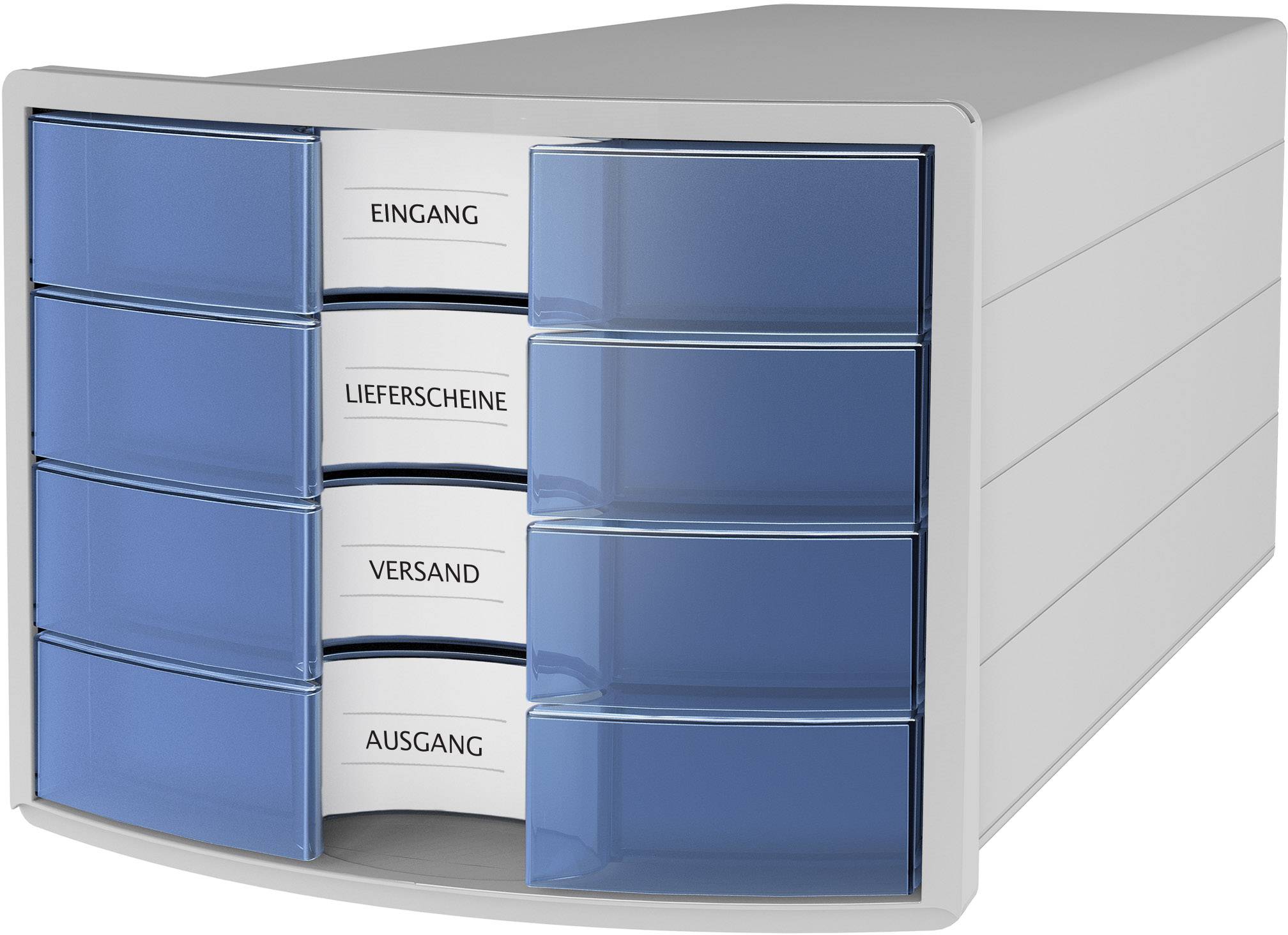 HAN IMPULS 2.0 1012-64 Ladebox Lichtgrijs DIN A4, DIN C4 Aantal lades: 4