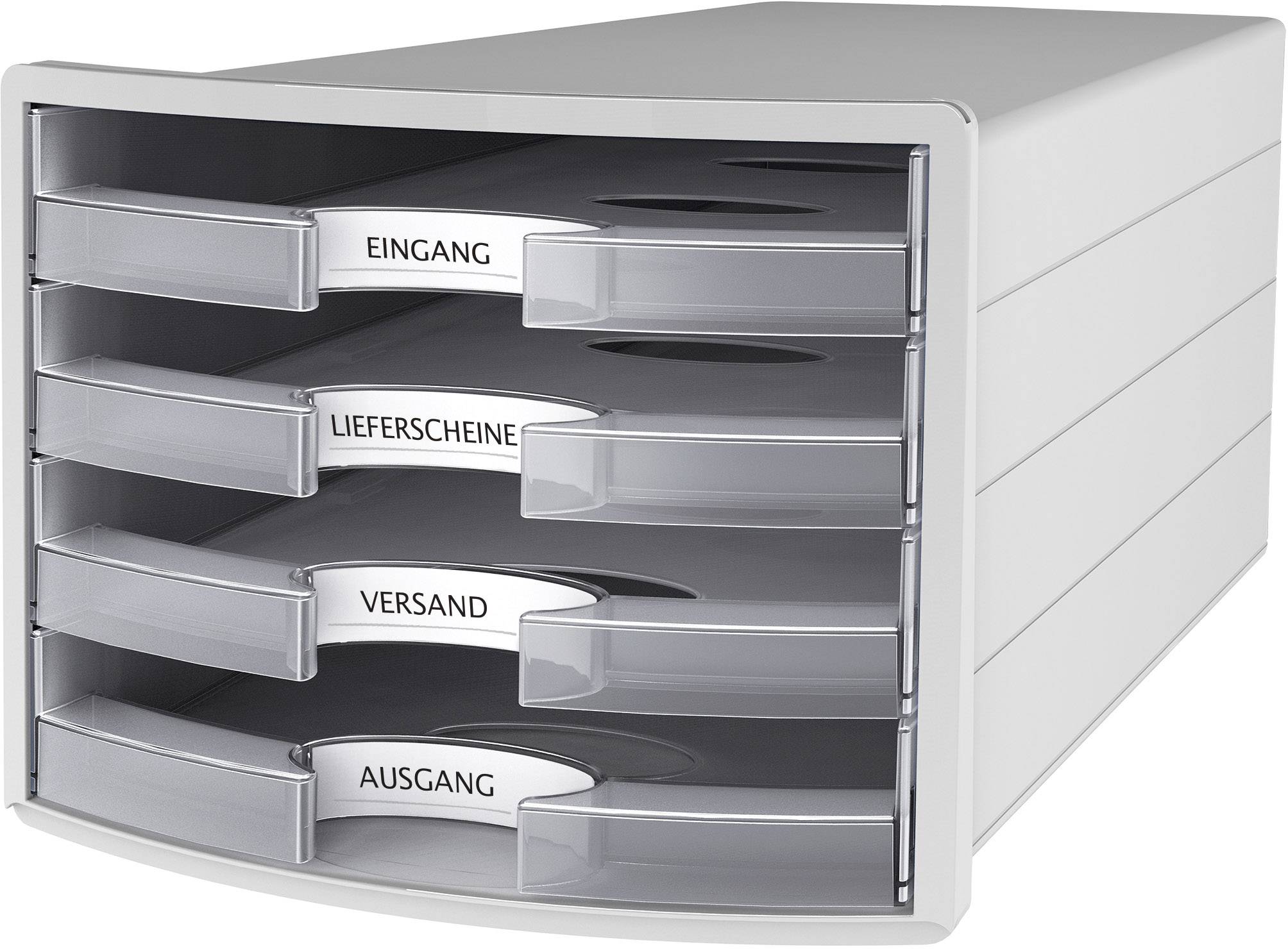 HAN IMPULS 2.0 1013-63 Ladebox Lichtgrijs DIN A4, DIN C4 Aantal lades: 4