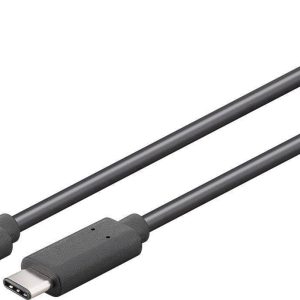 Goobay 66508 USB-kabel USB 3.2 Gen1 USB-C stekker 2 m Zwart Stekker past op beide manieren, Aluminium-stekker, Ronde ade Goobay 66508 USB-kabel USB 3.2 Gen1 USB-C stekker 2 m Zwart Stekker past op beide manieren, Aluminium-stekker, Ronde ade