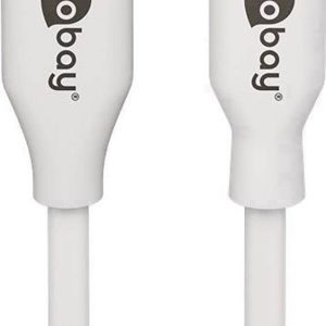 Goobay 39446 USB-kabel USB 2.0 Apple Lightning stekker, USB-C stekker 1 m Wit Folie afscherming, PVC-mantel, Met USB, Ro Goobay 39446 USB-kabel USB 2.0 Apple Lightning stekker, USB-C stekker 1 m Wit Folie afscherming, PVC-mantel, Met USB, Ro