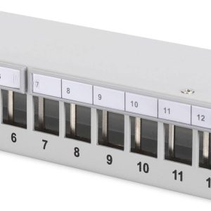 Digitus DN-93706 12 poorten Netwerkpatchpaneel Zonder connectoren 1 HE Meerdere kleuren Niet ingericht Digitus DN-93706 12 poorten Netwerkpatchpaneel Zonder connectoren 1 HE Meerdere kleuren Niet ingericht