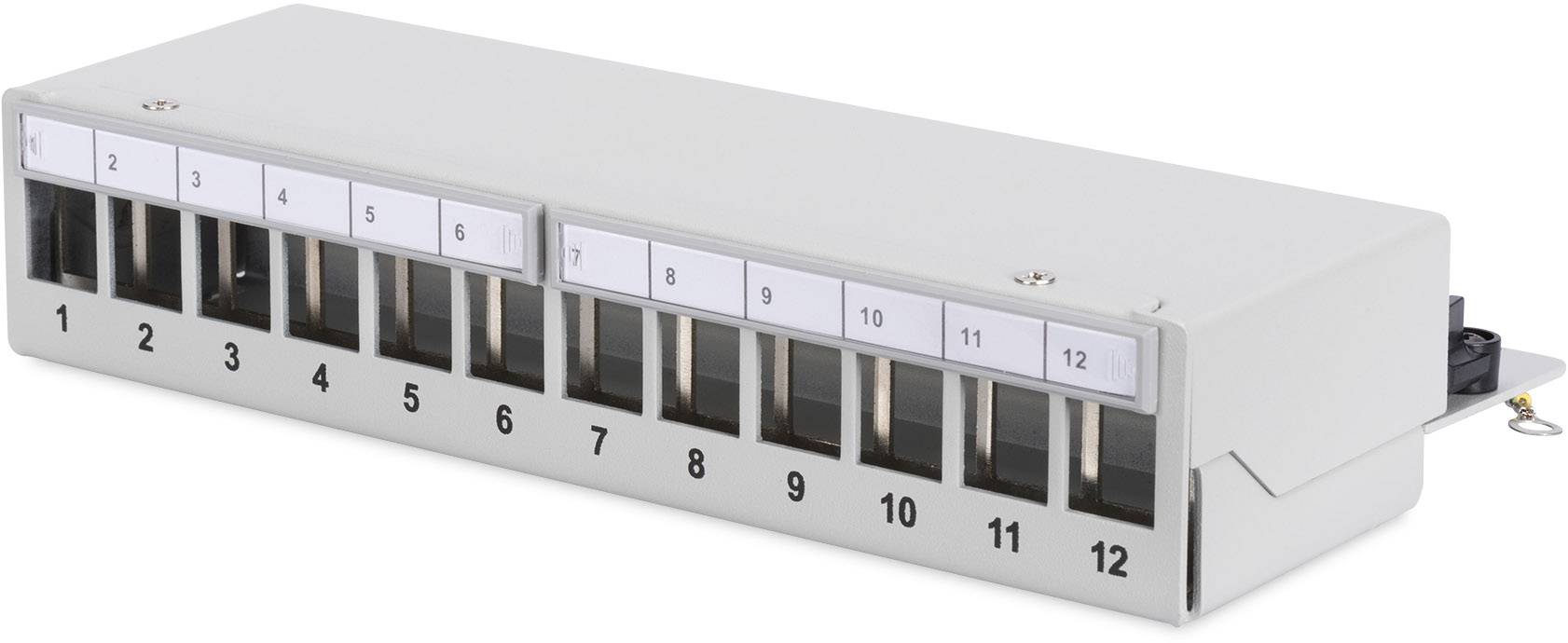 Digitus DN-93706 12 poorten Netwerkpatchpaneel Zonder connectoren 1 HE Meerdere kleuren Niet ingericht