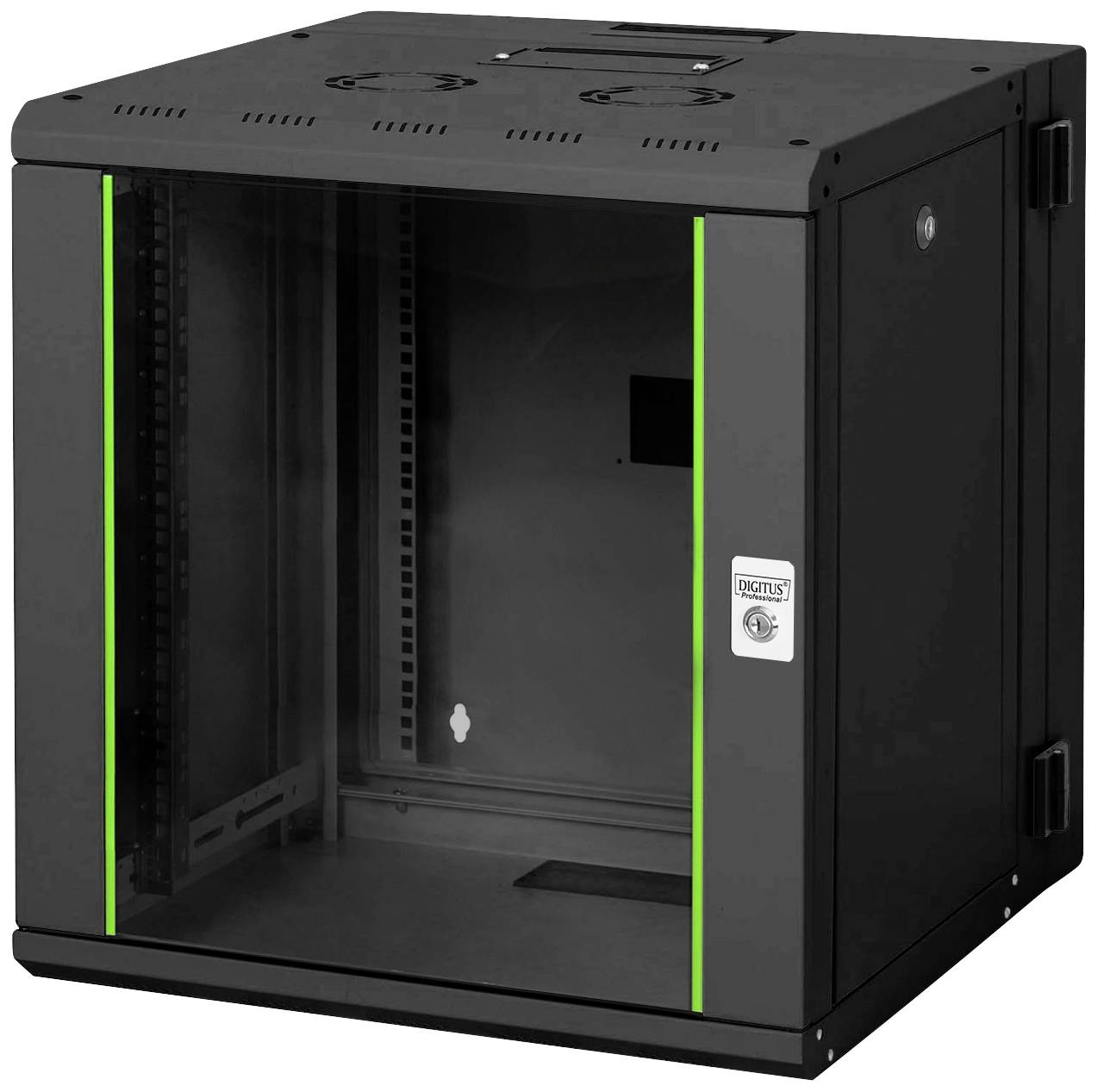 Digitus DN-19 12-U-3-SW 19inch-wandkast (b x h x d) 600 x 643 x 600 mm 12 HE Zwart, Zwart (RAL 9005)
