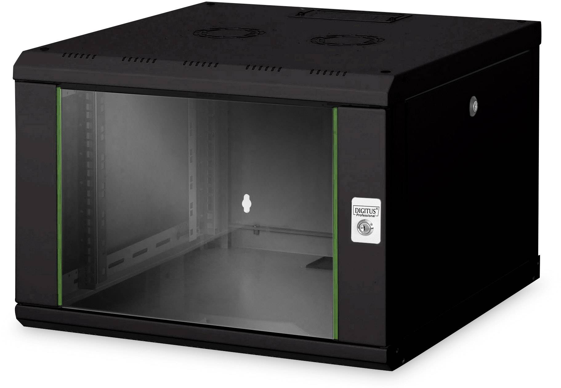 Digitus DN-19 07U-6/6-SW 19inch-wandkast (b x h x d) 600 x 420 x 600 mm 7 HE Zwart, Zwart (RAL 9005)