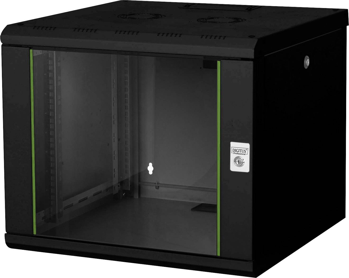 Digitus DN-19 09U-6/6-SW 19inch-wandkast (b x h x d) 600 x 509 x 600 mm 9 HE Zwart, Zwart (RAL 9005)