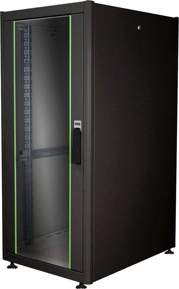 Digitus DN-19 26U-6/8-DB 19inch-patchkast (b x h x d) 600 x 1330 x 800 mm 26 HE Zwart, Zwart (RAL 9005)