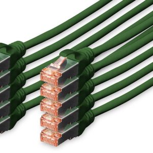 Digitus DK-1644-0025-G-10 RJ45 Netwerkkabel, patchkabel CAT 6 S/FTP 0.25 m Groen Folie afscherming, Afscherming totaal, Digitus DK-1644-0025-G-10 RJ45 Netwerkkabel, patchkabel CAT 6 S/FTP 0.25 m Groen Folie afscherming, Afscherming totaal,