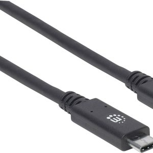 Manhattan 355223 USB-kabel USB 3.2 Gen1 USB-C stekker, USB-C stekker 1.00 m Zwart Stekker past op beide manieren Manhattan 355223 USB-kabel USB 3.2 Gen1 USB-C stekker, USB-C stekker 1.00 m Zwart Stekker past op beide manieren