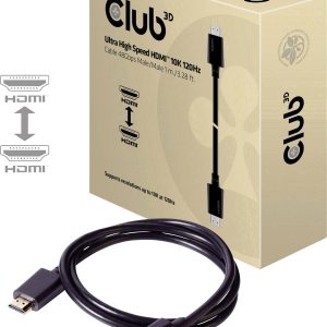 club3D CAC-1371 HDMI-kabel HDMI Aansluitkabel HDMI-A-stekker, HDMI-A-stekker 1.00 m Zwart 10K UHD, 8K UHD club3D CAC-1371 HDMI-kabel HDMI Aansluitkabel HDMI-A-stekker, HDMI-A-stekker 1.00 m Zwart 10K UHD, 8K UHD