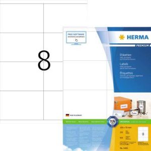 Herma 4426 Universele etiketten 105 x 70 mm Papier Wit 800 stuk(s) Permanent hechtend Inkjet, Laser (zwart/wit), Laser ( Herma 4426 Universele etiketten 105 x 70 mm Papier Wit 800 stuk(s) Permanent hechtend Inkjet, Laser (zwart/wit), Laser (