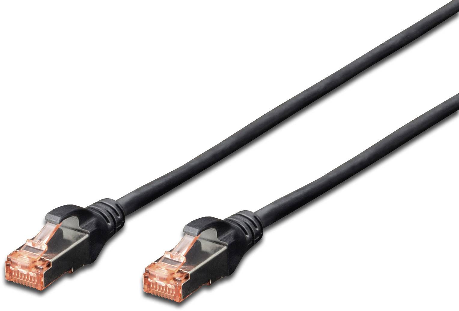 Digitus DK-1644-005/BL RJ45 Netwerkkabel, patchkabel CAT 6 S/FTP 0.50 m Zwart Folie afscherming, Afscherming totaal, Afg