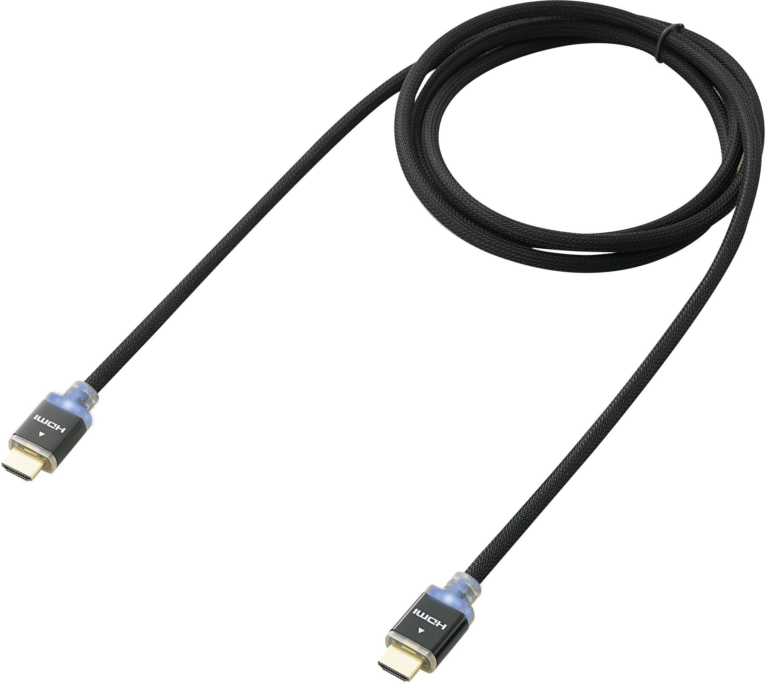 SpeaKa Professional SP-7870024 HDMI-kabel HDMI Aansluitkabel HDMI-A-stekker, HDMI-A-stekker 1.00 m Zwart 4K UHD, Audio R
