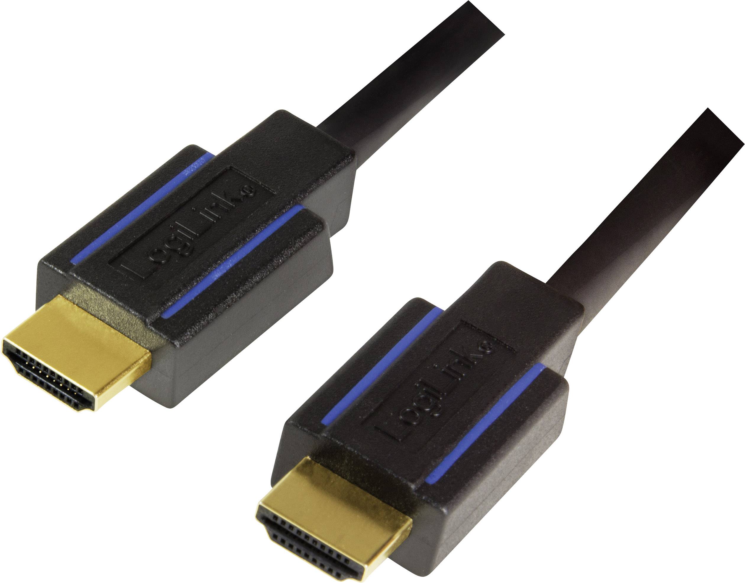 LogiLink CHB005 HDMI-kabel HDMI Aansluitkabel HDMI-A-stekker, HDMI-A-stekker 3.00 m Zwart 4K UHD