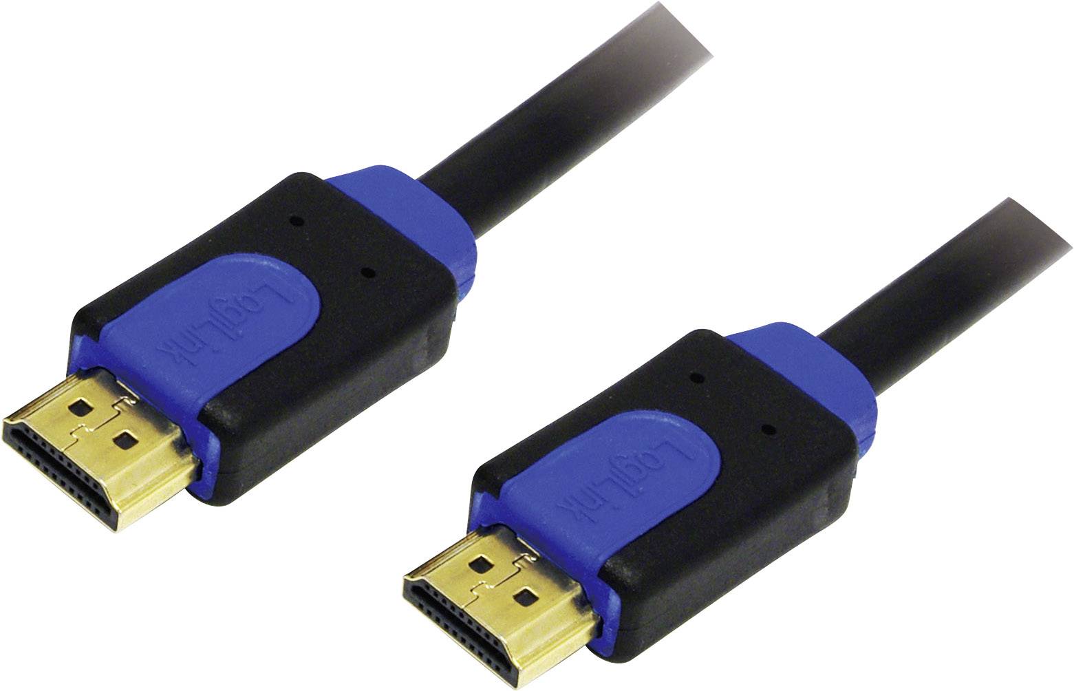 LogiLink CHB1101 HDMI-kabel HDMI Aansluitkabel HDMI-A-stekker, HDMI-A-stekker 1.00 m Zwart 4K UHD