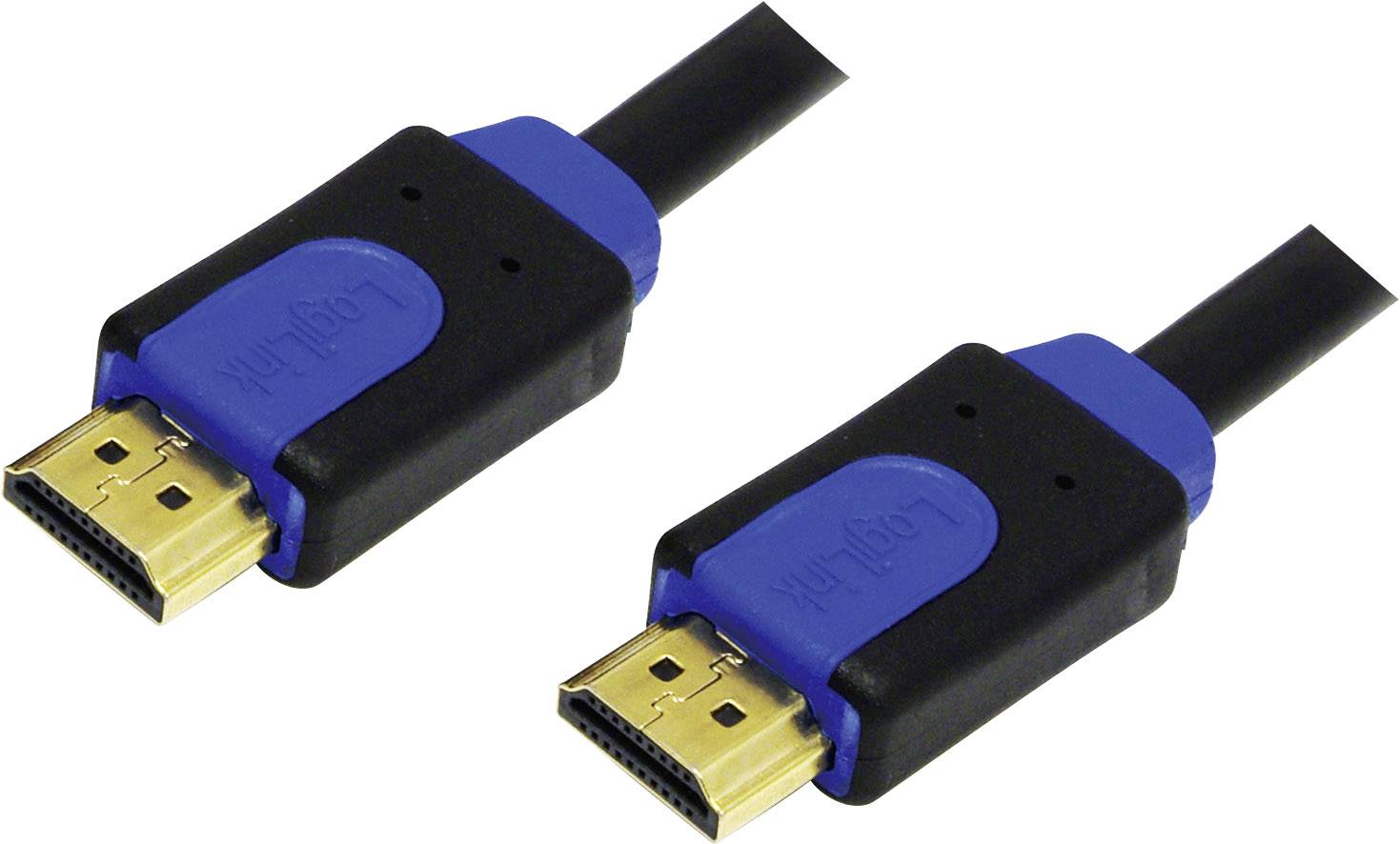 LogiLink HDMI Aansluitkabel HDMI-A-stekker, HDMI-A-stekker 2.00 m Zwart CHB1102 4K UHD HDMI-kabel