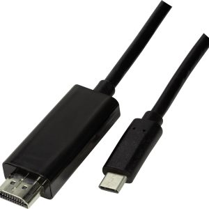 LogiLink UA0329 USB-C-displaykabel USB-C / HDMI Adapterkabel USB-C stekker, HDMI-A-stekker 1.80 m Zwart LogiLink UA0329 USB-C-displaykabel USB-C / HDMI Adapterkabel USB-C stekker, HDMI-A-stekker 1.80 m Zwart