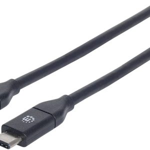 Manhattan 354899 USB-kabel USB 3.2 Gen2 USB-C stekker, USB-C stekker 0.50 m Zwart Manhattan 354899 USB-kabel USB 3.2 Gen2 USB-C stekker, USB-C stekker 0.50 m Zwart