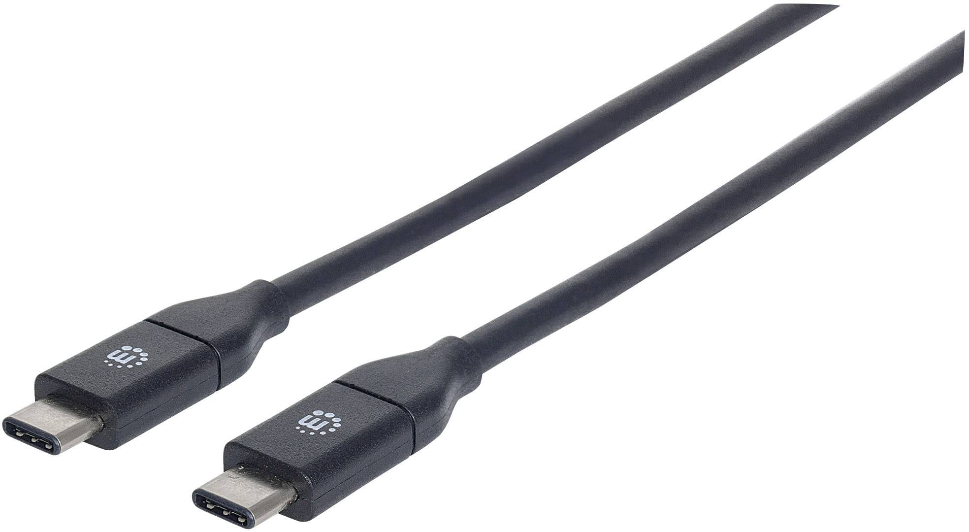 Manhattan 354899 USB-kabel USB 3.2 Gen2 USB-C stekker, USB-C stekker 0.50 m Zwart