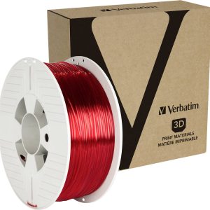 Verbatim 55054 55054 Filament PETG 1.75 mm 1 kg Rood (transparant) 1 stuk(s) Verbatim 55054 55054 Filament PETG 1.75 mm 1 kg Rood (transparant) 1 stuk(s)