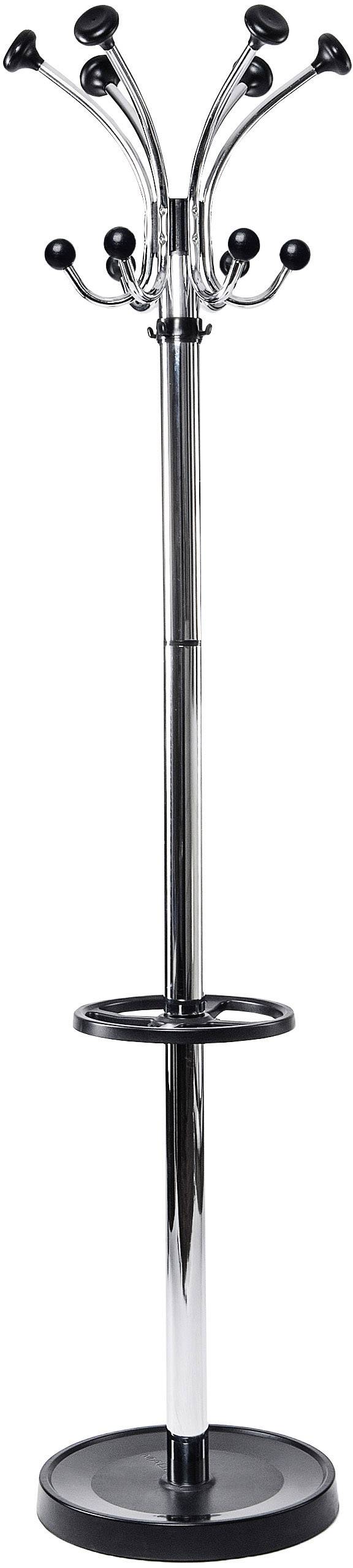 Maul Staande kapstok 9407796 MAULnebula Aantal haken: 20 (Ø x h) 41 cm x 176 cm Staal Zilver, Zwart 1 stuk(s)