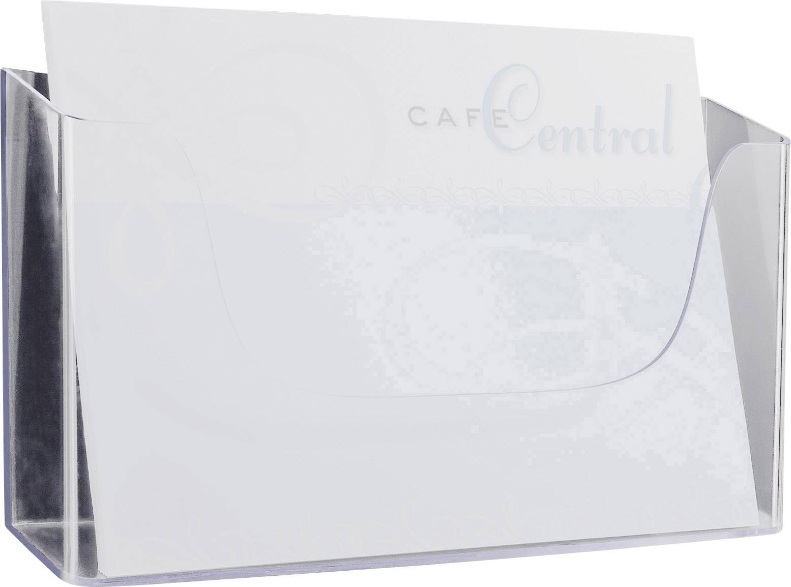 Sigel acrylic LH118 Folderhouder (wandmodel) Transparant DIN A4 liggend 1 stuk(s) Aantal vakken: 1 (b x h x d) 330 x 172