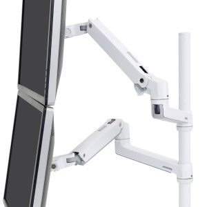 Ergotron LX Dual Arm Stacking Tall Desk Mount Monitor-tafelbeugel Aantal monteerbare displays: 2 Display(s) 38,1 cm (15″