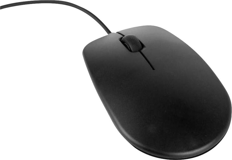 Raspberry Pi® Mouse Muis USB Optisch Zwart 3 Toetsen USB-aansluiting