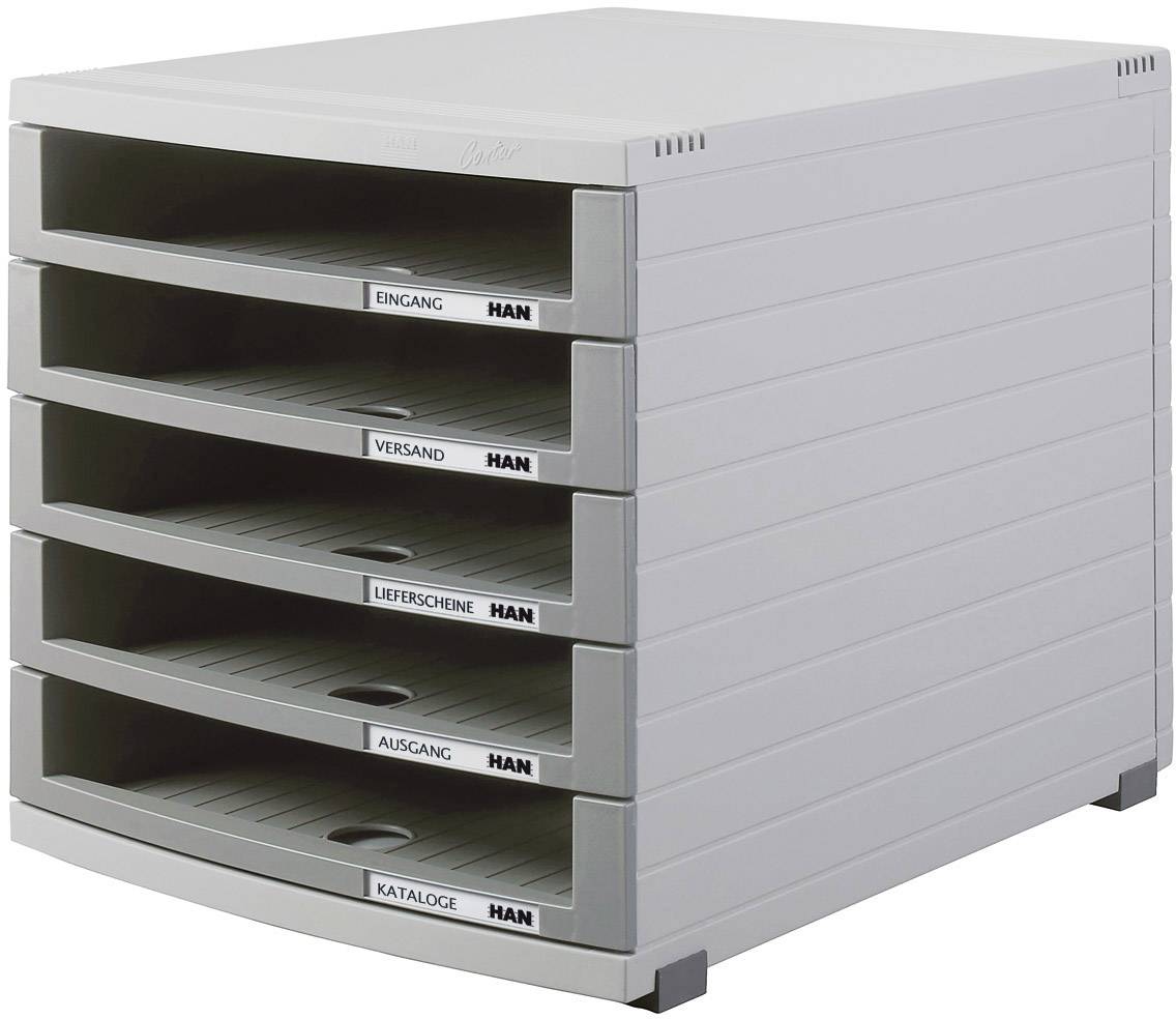 HAN CONTUR 1505-0-19 Ladebox Lichtgrijs DIN A4, DIN B4, DIN C4 Aantal lades: 5