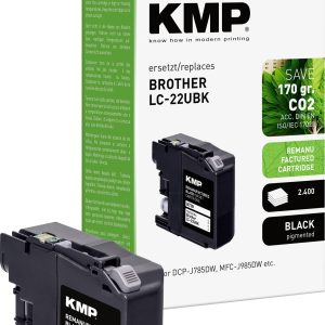 KMP Inktcartridge vervangt Brother LC-22UBK Compatibel Zwart B73B 1535,4001 KMP Inktcartridge vervangt Brother LC-22UBK Compatibel Zwart B73B 1535,4001