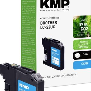 KMP Inktcartridge vervangt Brother LC-22UC Compatibel Cyaan B73C 1536,4003 KMP Inktcartridge vervangt Brother LC-22UC Compatibel Cyaan B73C 1536,4003