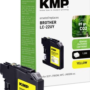 KMP Inktcartridge vervangt Brother LC-22UY Compatibel Geel B73Y 1536,4009 KMP Inktcartridge vervangt Brother LC-22UY Compatibel Geel B73Y 1536,4009