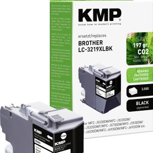 KMP Inktcartridge vervangt Brother LC-3219XLBK Compatibel Zwart B58BX 1537,4001 KMP Inktcartridge vervangt Brother LC-3219XLBK Compatibel Zwart B58BX 1537,4001
