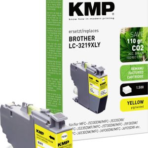 KMP Inktcartridge vervangt Brother LC-3219XLY Compatibel Geel B58YX 1538,4009 KMP Inktcartridge vervangt Brother LC-3219XLY Compatibel Geel B58YX 1538,4009