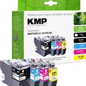 KMP Inktcartridge vervangt Brother LC-3219XLBK, LC-3219XLC, LC-3219XLM, LC-3219XLY Compatibel Combipack Zwart, Cyaan, Ma KMP Inktcartridge vervangt Brother LC-3219XLBK, LC-3219XLC, LC-3219XLM, LC-3219XLY Compatibel Combipack Zwart, Cyaan, Ma