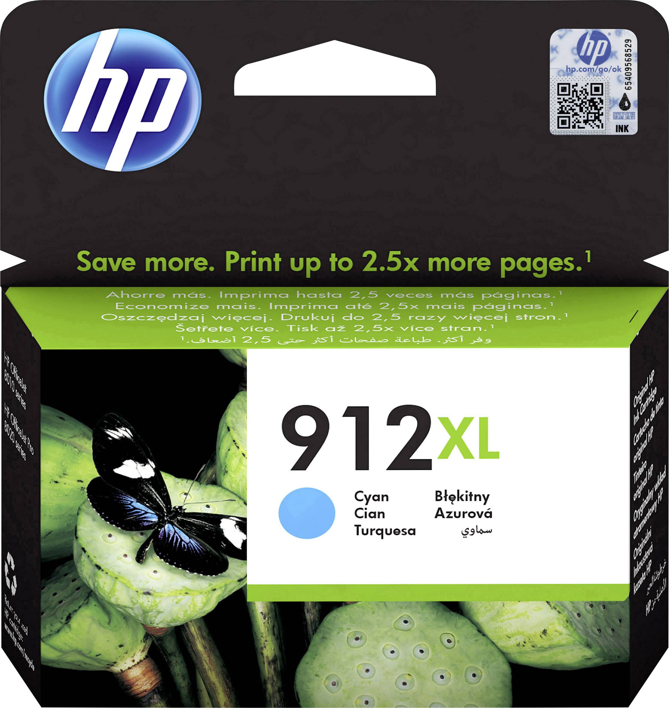 HP 912XL Inktcartridge Origineel Cyaan 3YL81AE Inkt