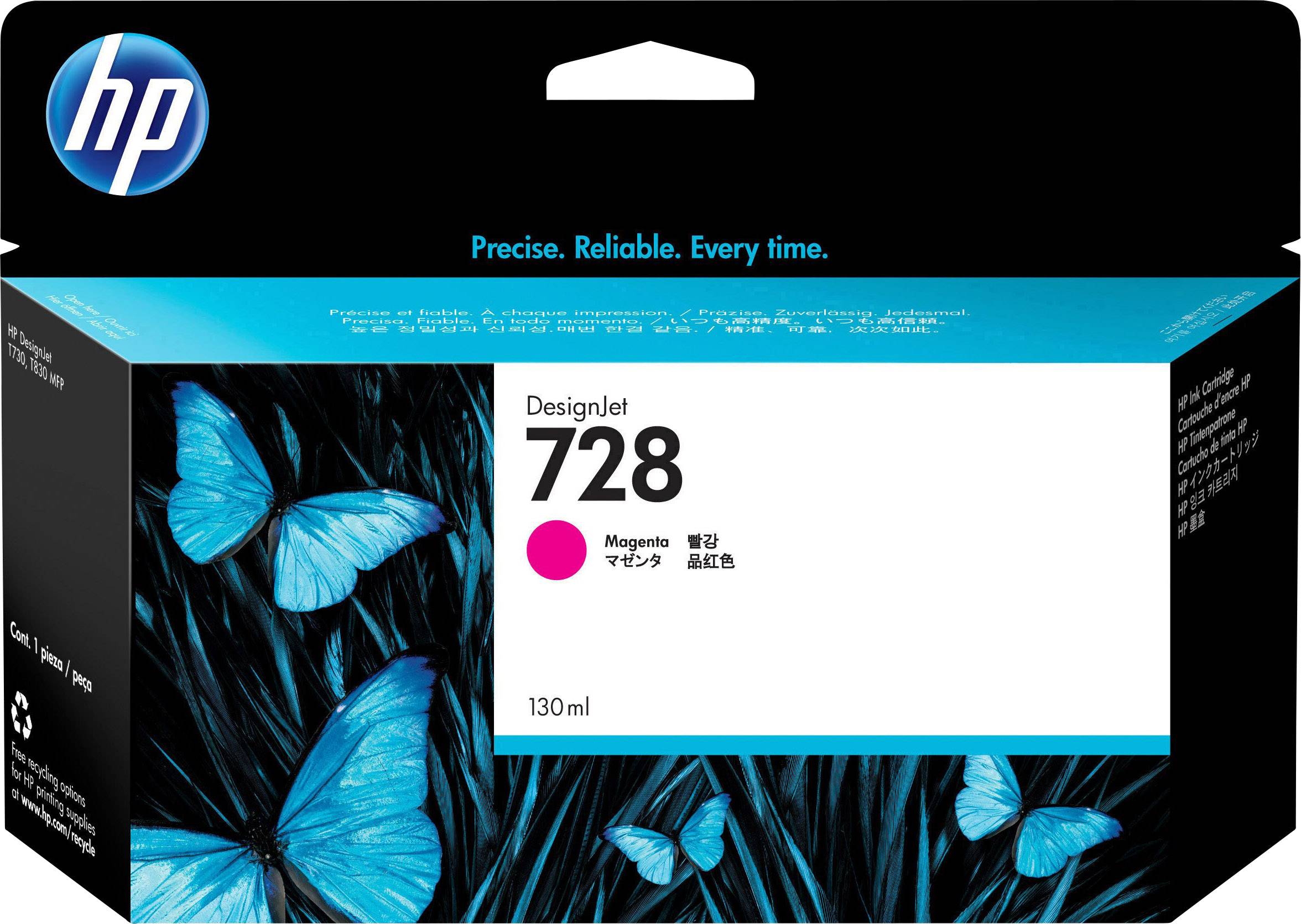 HP Inktcartridge 728 Origineel Magenta 130 ml F9J66A 1 stuk(s)