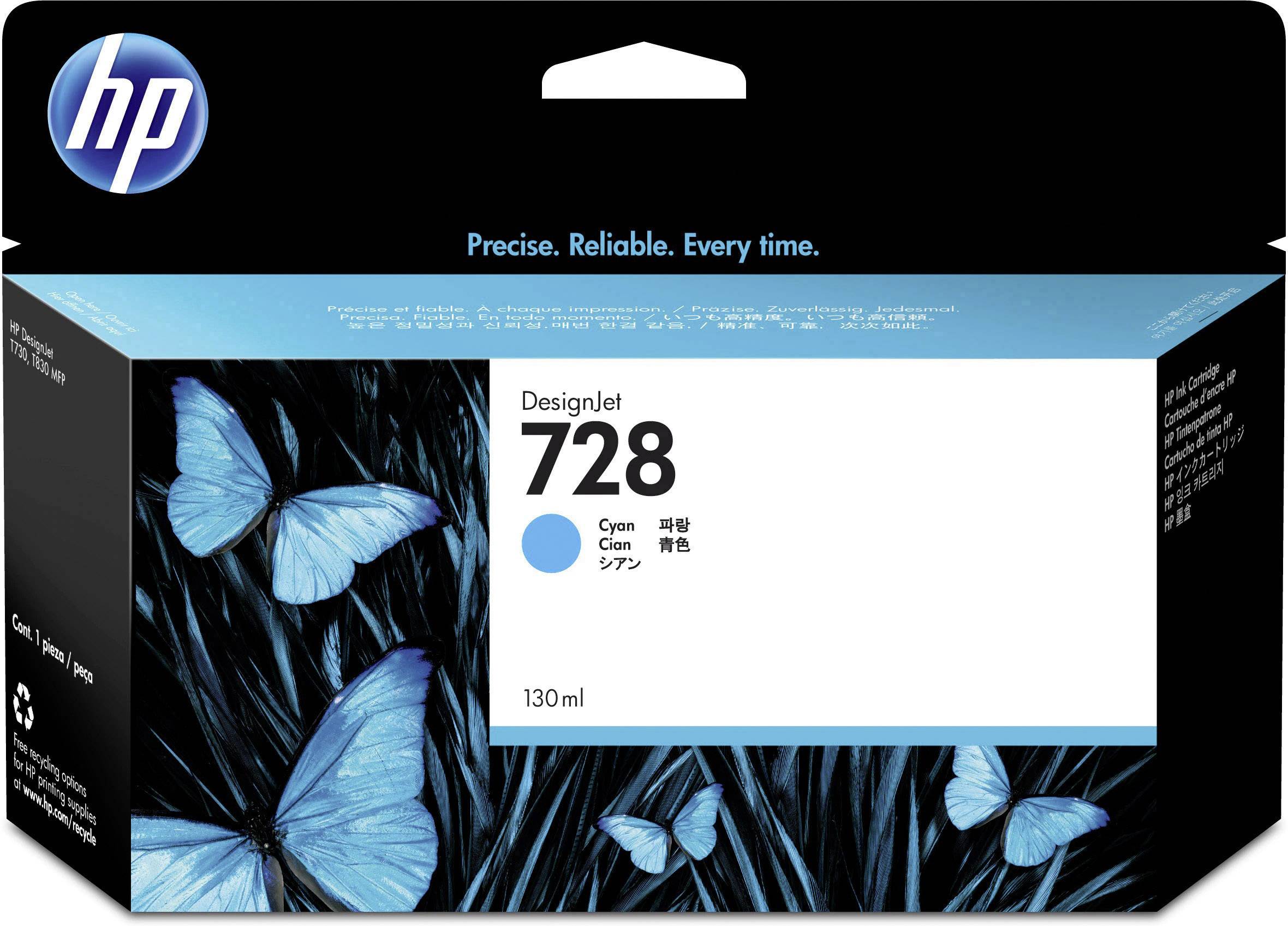 HP Inktcartridge 728 Origineel Cyaan 130 ml F9J67A 1 stuk(s)