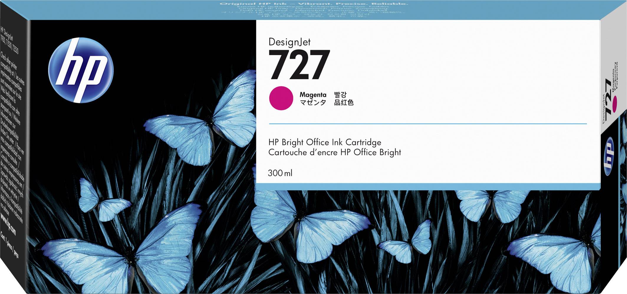 HP Inktcartridge 727 Origineel Magenta 300 ml F9J77A 1 stuk(s)